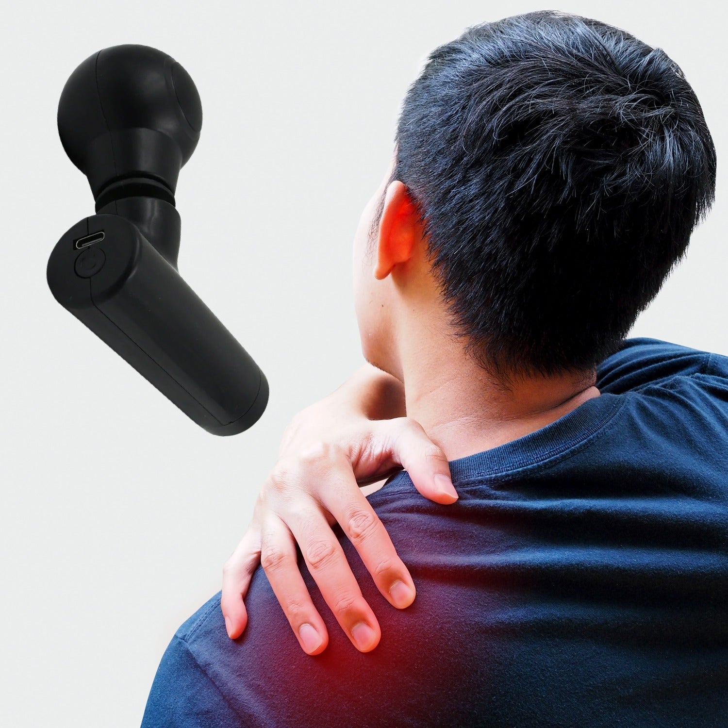 Black Mini Pocket Size Massager, Full Body Massager, Cordless One Button Operation for Body Pain & Relaxation Black Mini Pocket Size Massager, Full Body Massager, Cordless One Button Operation for Body Pain & Relaxation